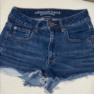 American eagle super stretch high rise shorts